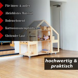 Produktbild für Möbelrolle PRIOstahl mit Rückenloch, 4-teilig