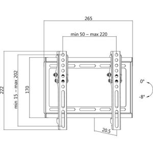 Produktbild für TV-Wandhalterung LogiLink BP0035, bis 35 kg