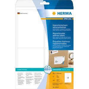 Produktbild für Adressetiketten Herma 10019, weiß