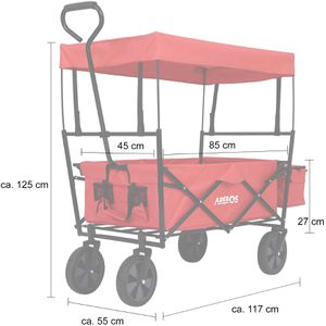 Produktbild für Bollerwagen Arebos 423286, faltbar