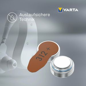 Produktbild für Hörgerätebatterie Varta 312