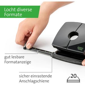 Produktbild für Locher Novus B 220 re+new, 025-0650, schwarz