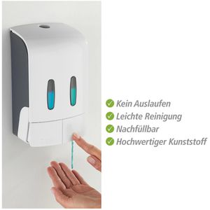 Produktbild für Seifenspender Wenko Tartas 2-Kammer-System, 24591100