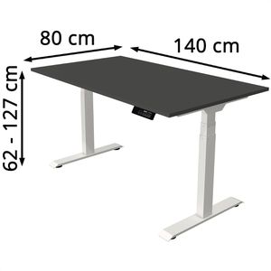 Produktbild für Schreibtisch Kerkmann Move 1 stable, anthrazit / weiß