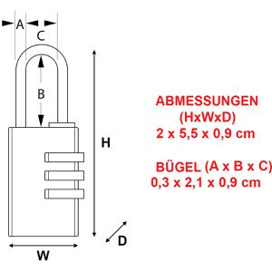 Produktbild für Vorhängeschloss Master-Lock 7620EURDCC, 20mm