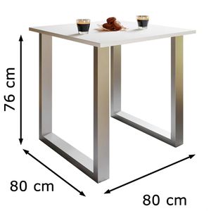 Produktbild für Esstisch VCM Xona U, 916840, weiß