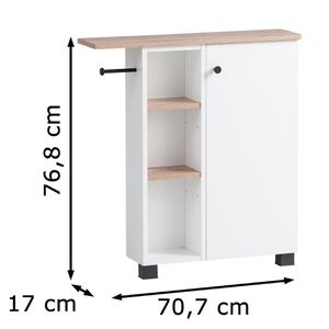 Produktbild für Badschrank Schildmeyer Lugo 157453, mit 2 Füßen, kreideweiß
