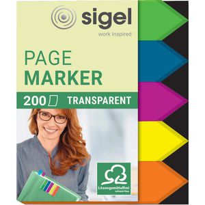 Haftmarker Sigel Page Marker, HN613, transparent