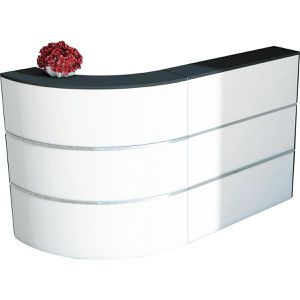 Empfangstheke Kerkmann Cento 1, 3850, weiß / anthrazit