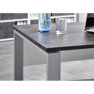 Produktbild für Schreibtisch Germania Altino, basalto dunkel / silber