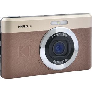 Produktbild für Kompaktkamera Kodak Pixpro C1 Bundle braun, 2,8 Zoll Display