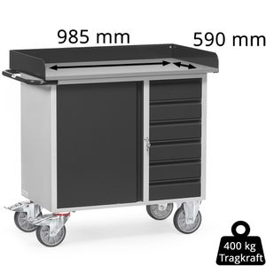Produktbild für Werkstattwagen Fetra 12450-7016, Tragkraft 400kg