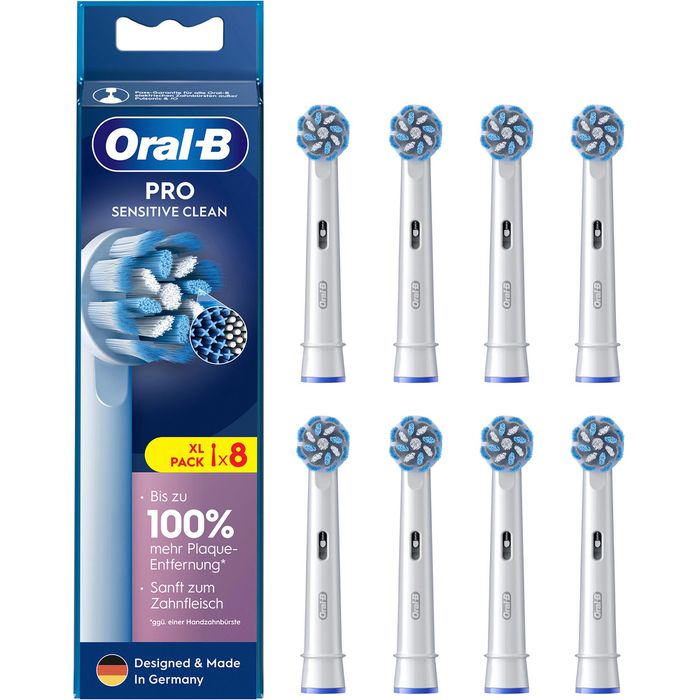 Oral-B Aufsteckbürsten AG Stück Sensitive Böttcher Pro Clean, – 8 weiß