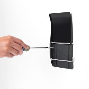 Produktbild für Toilettenpapierhalter Brabantia Classic, schwarz matt