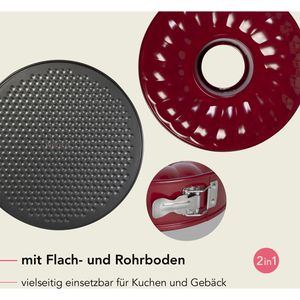 Produktbild für Backform wenco 555883, mit Flach- &amp; Rohrboden, aus Stahl