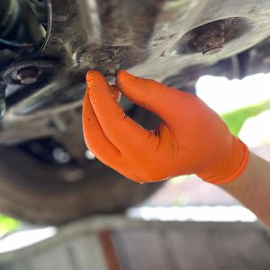 Produktbild für Einmalhandschuhe Hase XTRA Grip, orange, 50 Stück