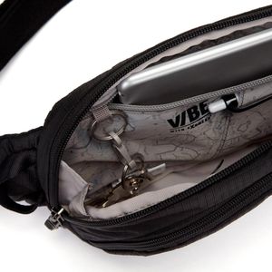 Produktbild für Umhängetasche Pacsafe Vibe 150, aus recyceltem PET, schwarz