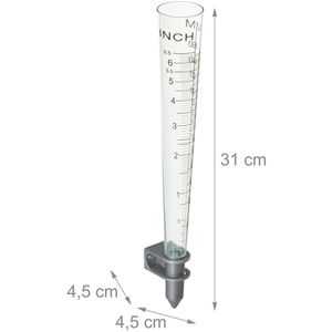 Produktbild für Regenmesser Relaxdays 10044085, aus Kunststoff