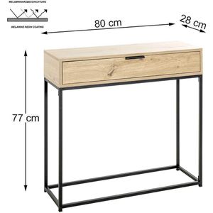 Produktbild für Konsolentisch Haku-Möbel 52482, schwarz / eiche
