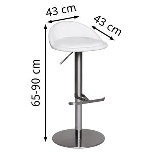 Produktbild für Barhocker Wohnling WL1.282, drehbar mit Lehne