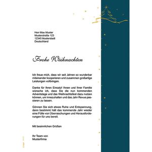 Produktbild für Weihnachtsbriefpapier Sigel DP413, Christmas Tree petrol