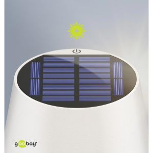 Produktbild für Tischlampe Goobay 73929, weiß mit LED