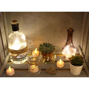Produktbild für LED-Teelichter Idena 408998, weiß