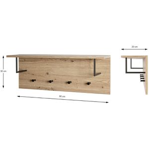 Produktbild für Wandgarderobe Haku-Möbel 37447, Holz