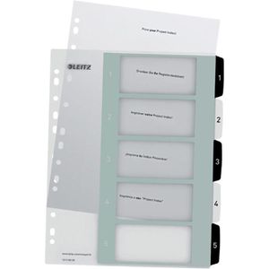 Produktbild für Register Leitz 1213-00-00 WOW, A4 Überbreite, 1-5