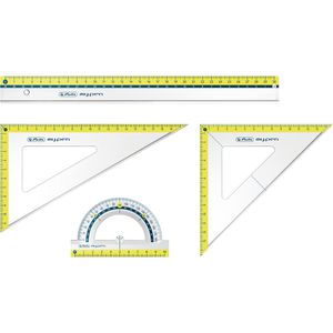 Maped Geometrieset Linkshänder Set 30 cm Lineal Dreieck Winkelmesser 