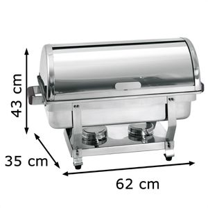 Produktbild für Chafing-Dish Bartscher Rolltop, mit Brennpaste