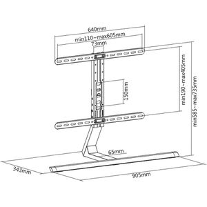 Produktbild für TV-Ständer myWall HP38L, schwarz
