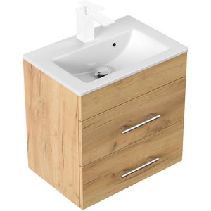 Produktbild für Waschtisch Posseik Portus 500 SlimLine, hängend, eiche gold
