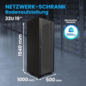 Produktbild für Netzwerkschrank Extralink Standard, EX.11380, 19 Zoll