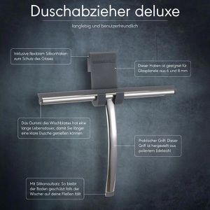Produktbild für Duschabzieher Sealskin Deluxe, aus Edelstahl, poliert