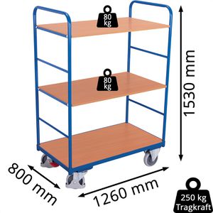 Produktbild für Etagenwagen VARIOfit sw-800.245