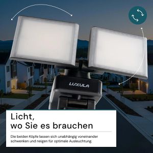 Produktbild für LED-Außenstrahler Luxula LX400192, IP54 wasserfest