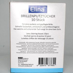 Produktbild für Brillenputztücher Elina-med 67765, feucht
