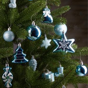 Produktbild für Weihnachtskugeln BRUBAKER 807700, hellblau