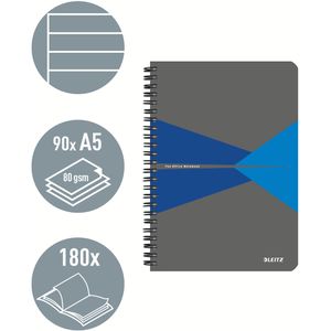 Produktbild für Collegeblock Leitz Office blau, 4459-10-35, A5