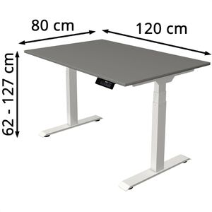 Produktbild für Schreibtisch Kerkmann Move 1 stable, graphit / weiß