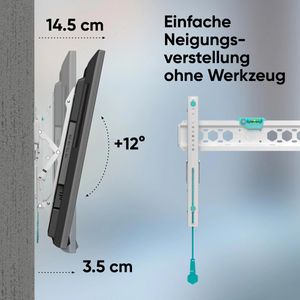 Produktbild für TV-Wandhalterung Onkron TM5-W, bis 60 kg, weiß