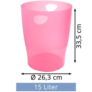Produktbild für Papierkorb Exacompta 45354D, ECOBIN, himbeer