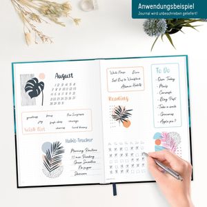 Produktbild für Notizbuch paper&amp;you Shiny Teal, 8213-3, Karton Softcover