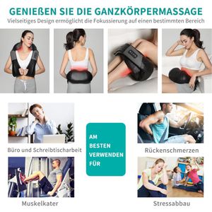 Produktbild für Nackenmassagegerät Nekteck Shiatsu, schwarz