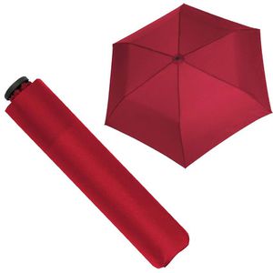 Doppler Regenschirm Zero,99, geschlossen red, Böttcher – fiery Taschenschirm, 21cm AG manuell, Länge
