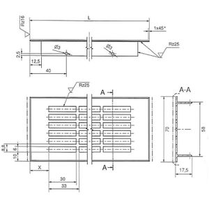 Produktbild für Lüftungsgitter SO-TECH 123875, silber, Aluminium