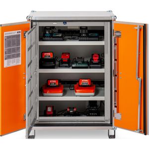 Produktbild für Akku-Ladeschrank CEMO Basic 8/10, mit 18 Steckdosen