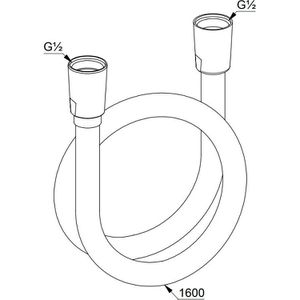 Produktbild für Duschschlauch KLUDI SUPARAFLEX SILVER 6107205-00, verchromt