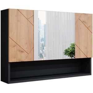 Produktbild für Spiegelschrank Vicco Irma, eiche / anthrazit